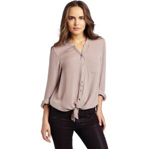 Joie Edaline Silk Blouse in Color Cashew Size XS